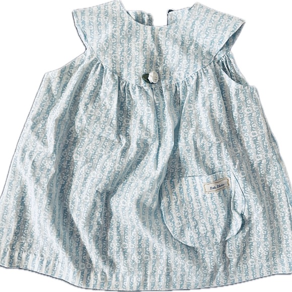 Vintage 2T Toddler Little Blue Dress Made In Canada 1990s - Picture 1 of 3